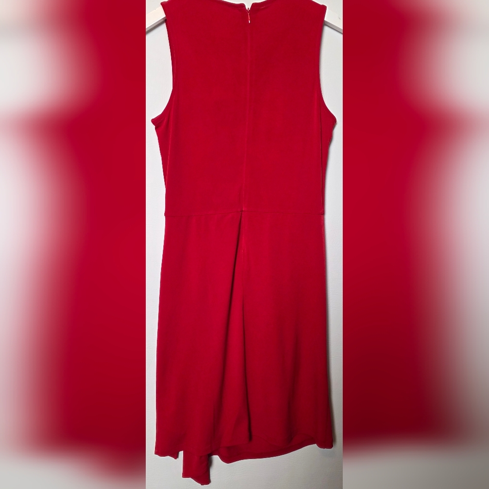 NWT Michael Kors Sleeveless Gathered Stud Bar Women’s Dress Scarlet Size Small - Picture 4 of 13